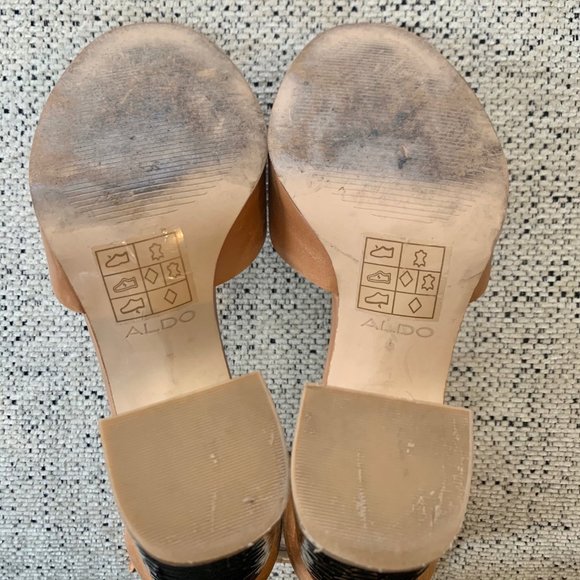 ALDO Open Toe Metallic Block Heel - Picture 7 of 7